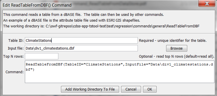 ReadTableFromDBF