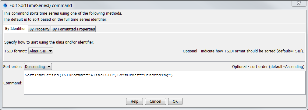 SortTimeSeries