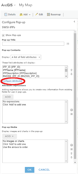 Configure Pop-ups - OWF Learn / ArcGIS Story Maps