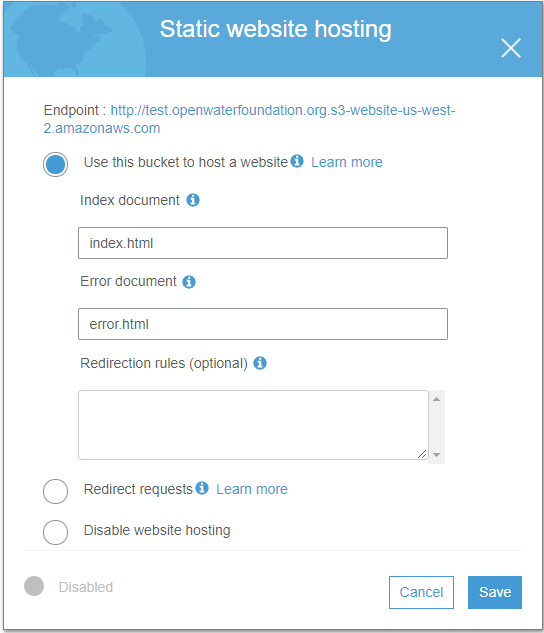 S3 Public Static Website - Learn / AWS