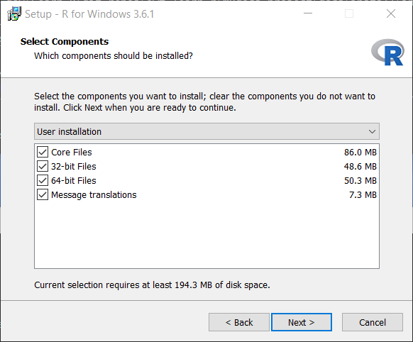 how to install r studio to d disc