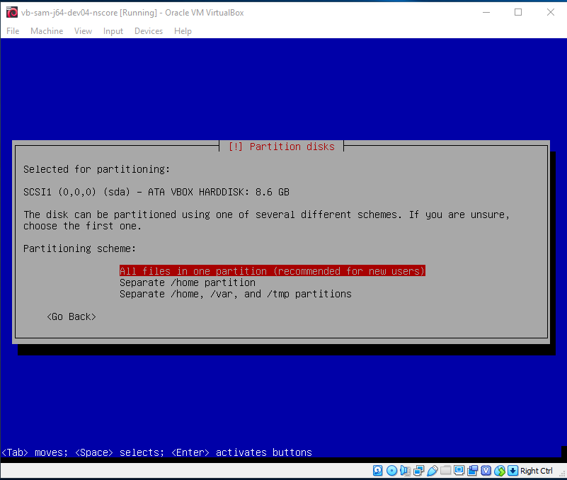 Disk partition scheme