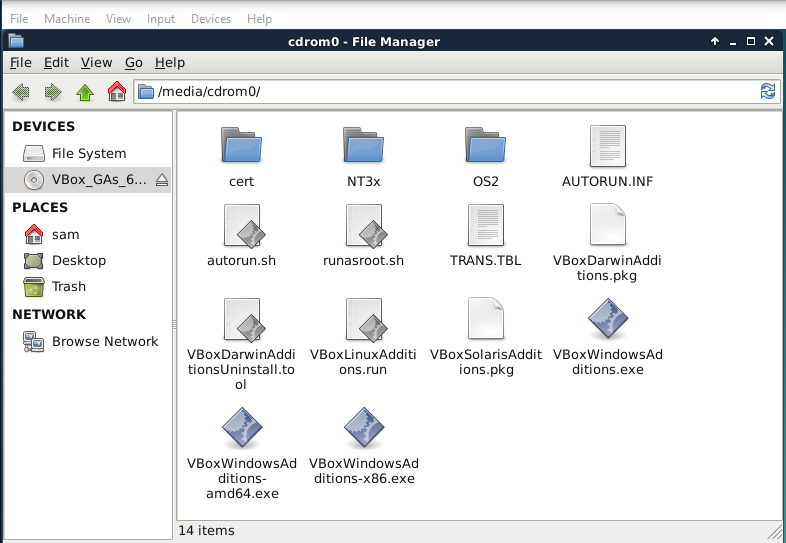 Guest additions CD contents