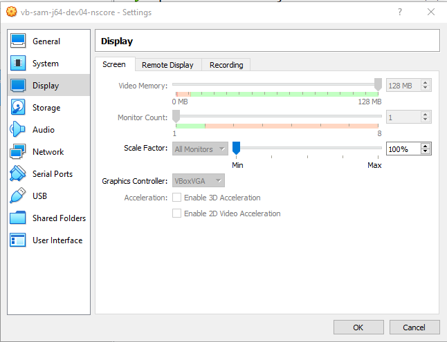 Display configuration